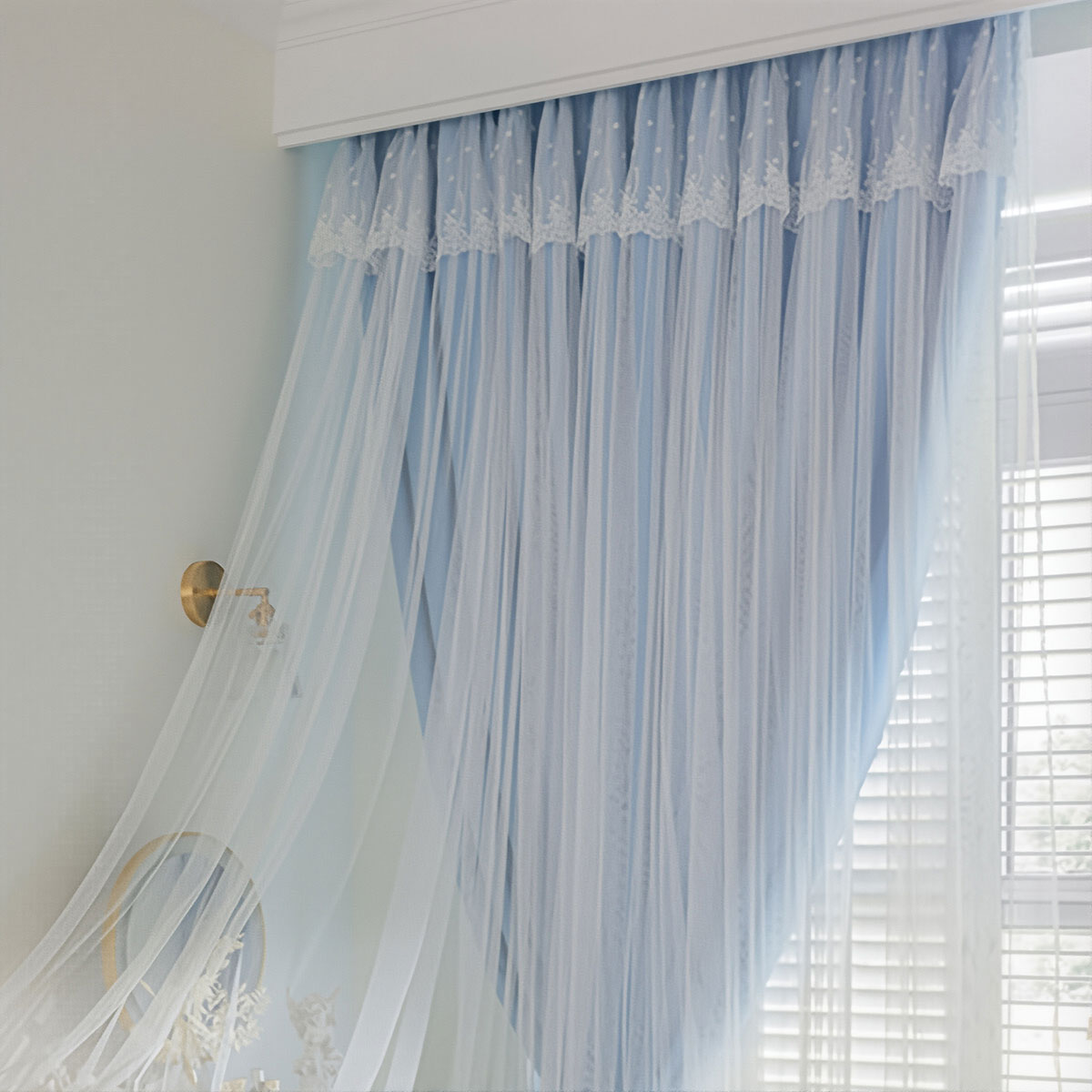 2pcs Lace Hook Style Double La – обзор и цена Blackout Curtain Thick