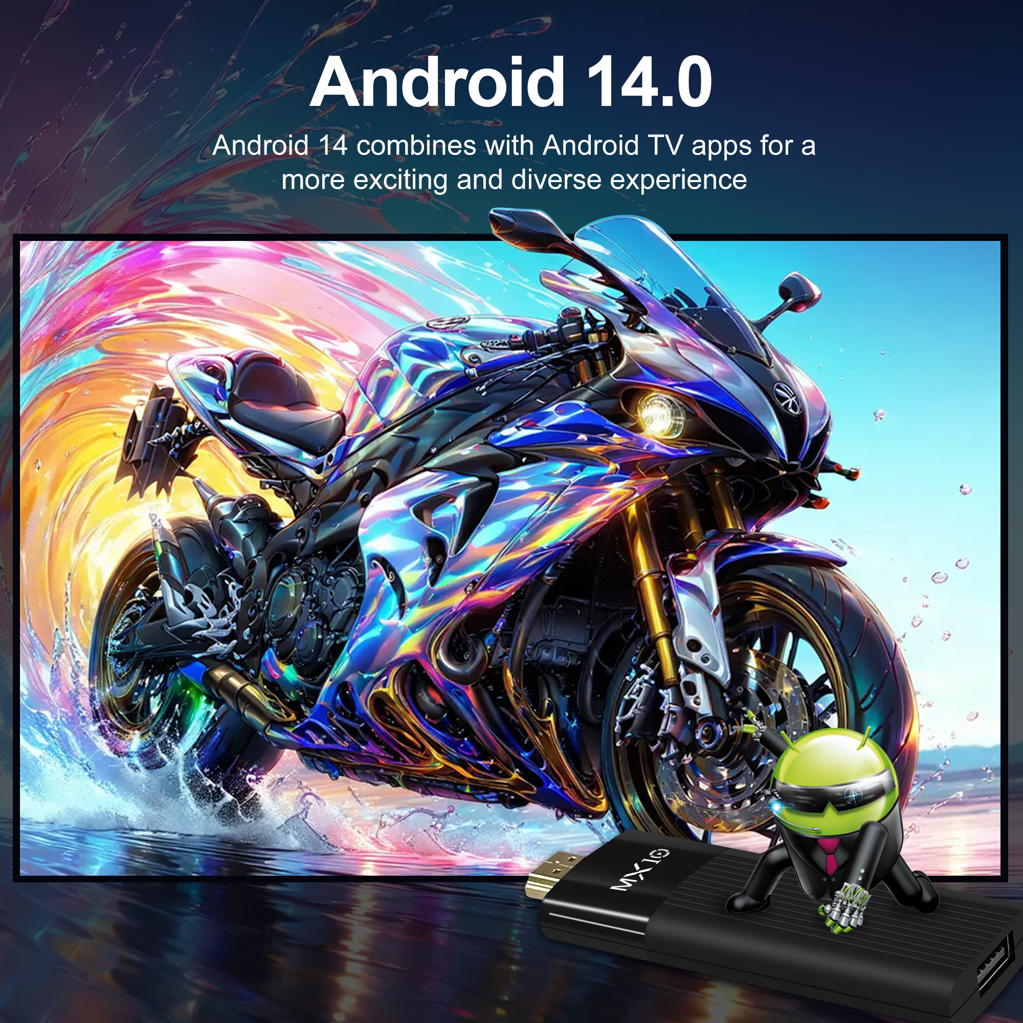 Versión en vivo de Android 14  – обзор и цена 4K Media Player