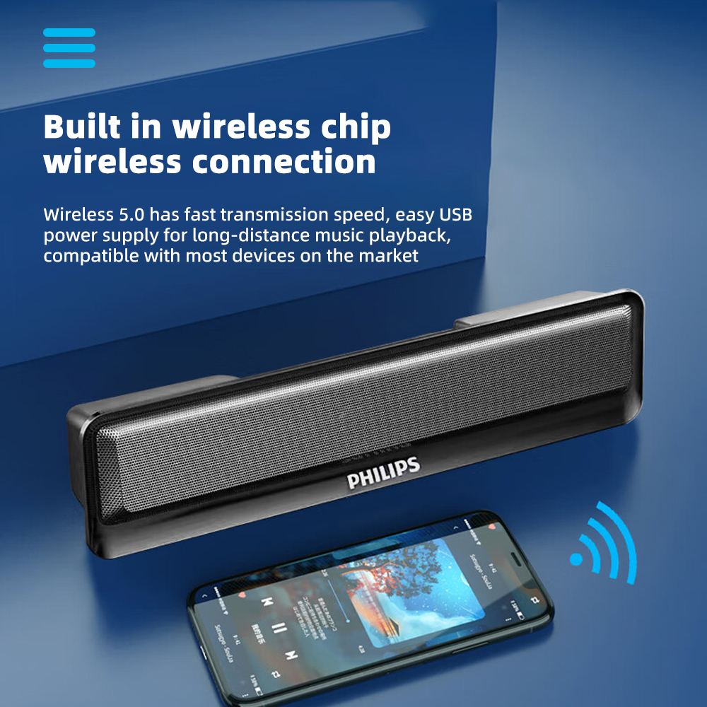 Philips SPA 2100 SoundBar Back – обзор и цена Home Cinema Philips