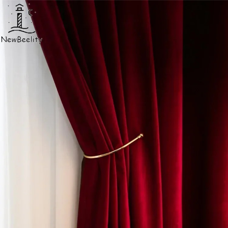 Nordic Modern Burgundy Red Lux – обзор и цена Blackout Curtain Thick