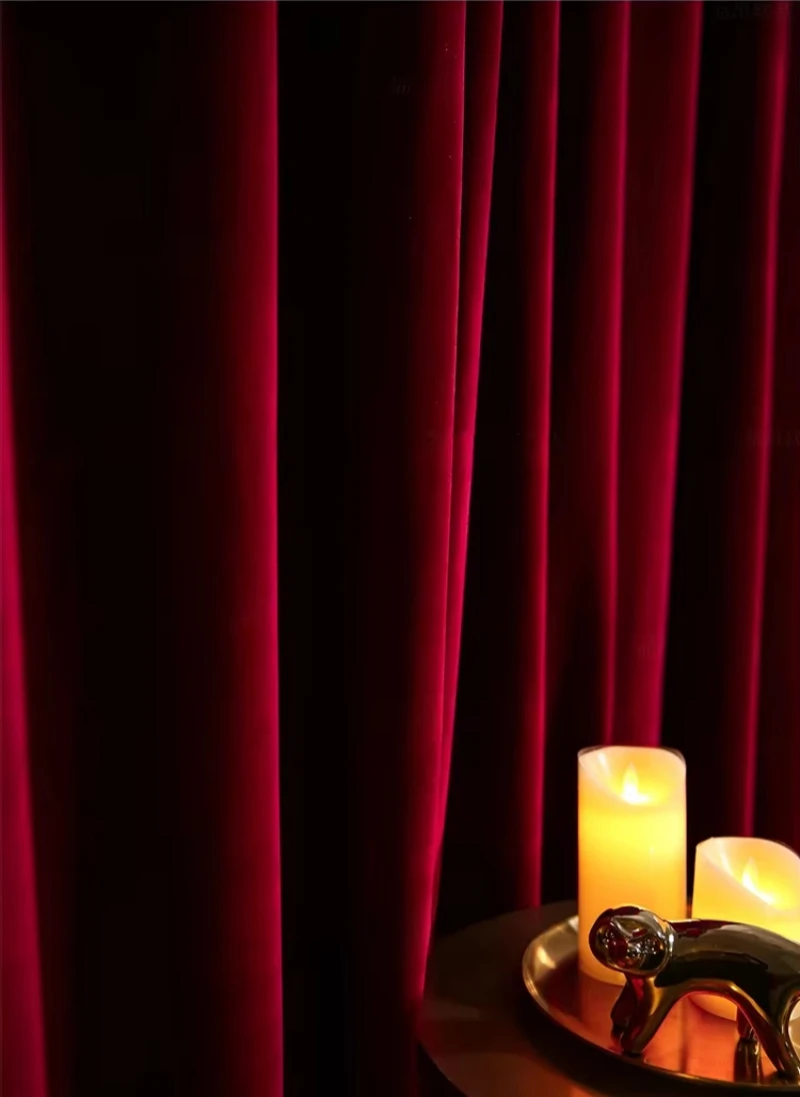 Nordic Modern Burgundy Red Lux – обзор и цена Blackout Curtain Thick