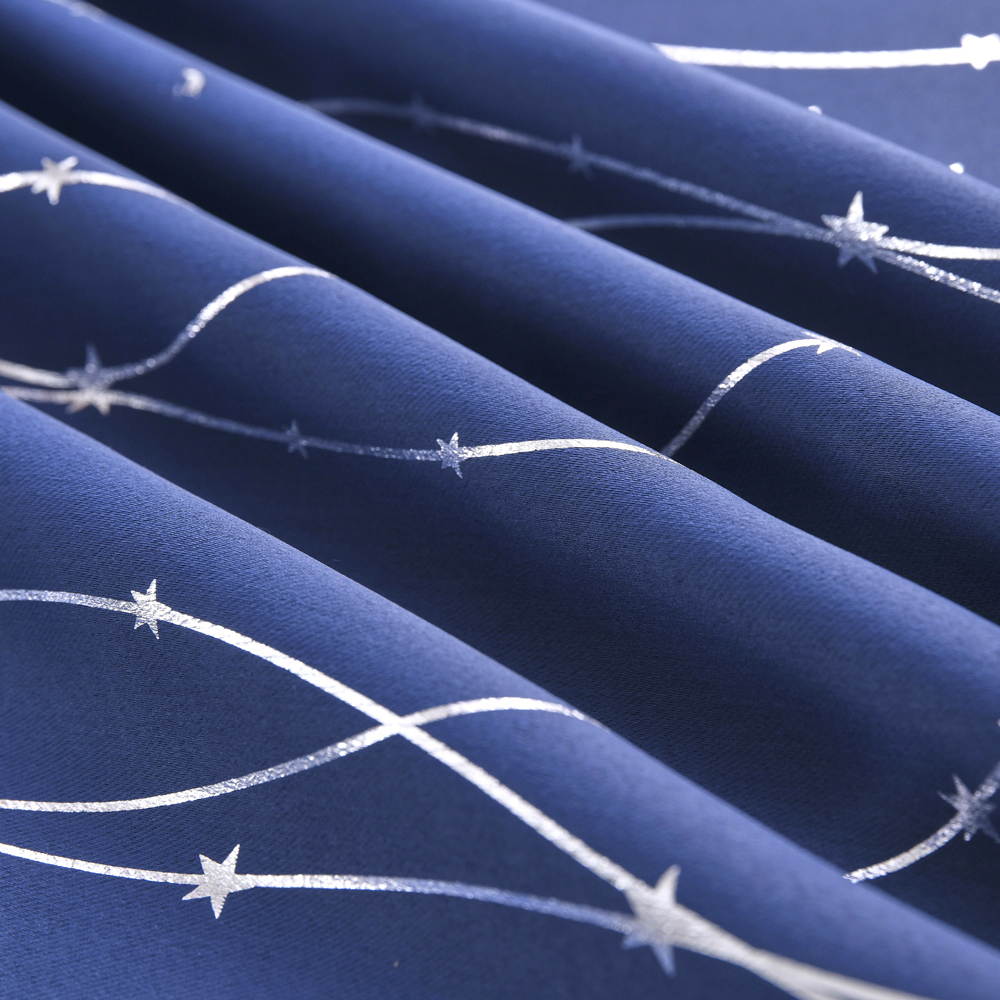 Little Star Waves Printed Blac – обзор и цена Blackout Curtain Thick
