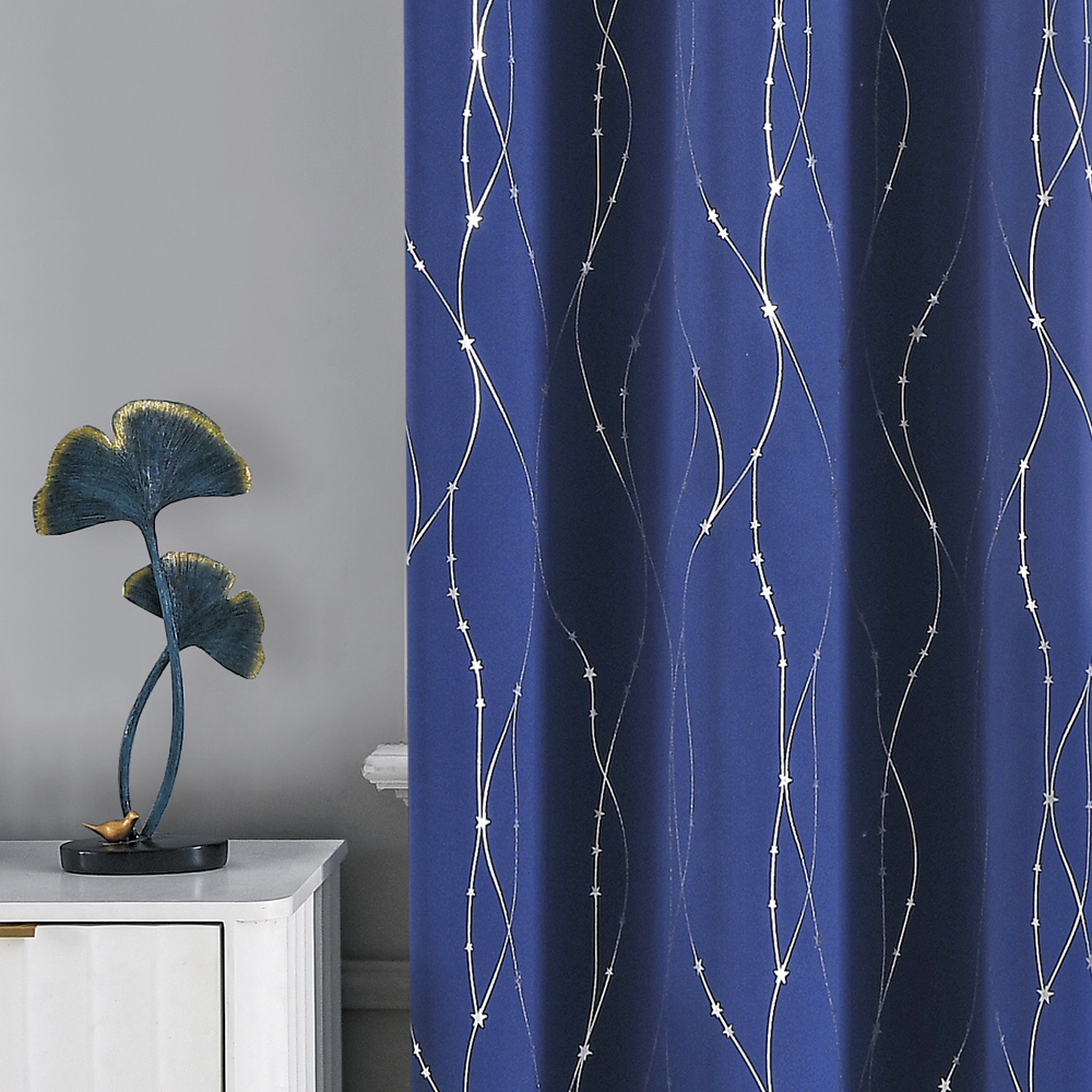 Little Star Waves Printed Blac – обзор и цена Blackout Curtain Thick