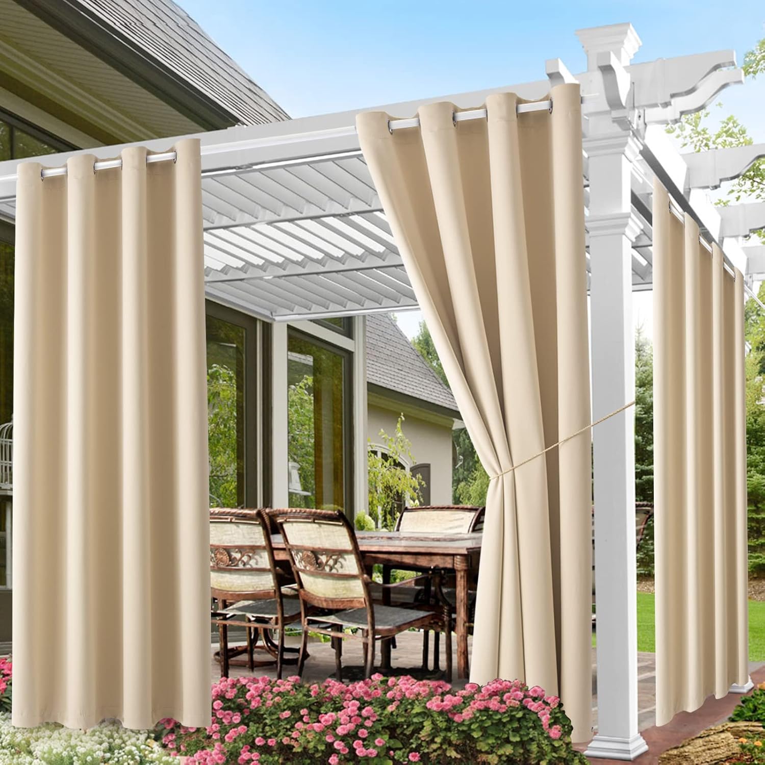 HOME Outdoor Curtains for Pati – обзор и цена Blackout Curtain Thick