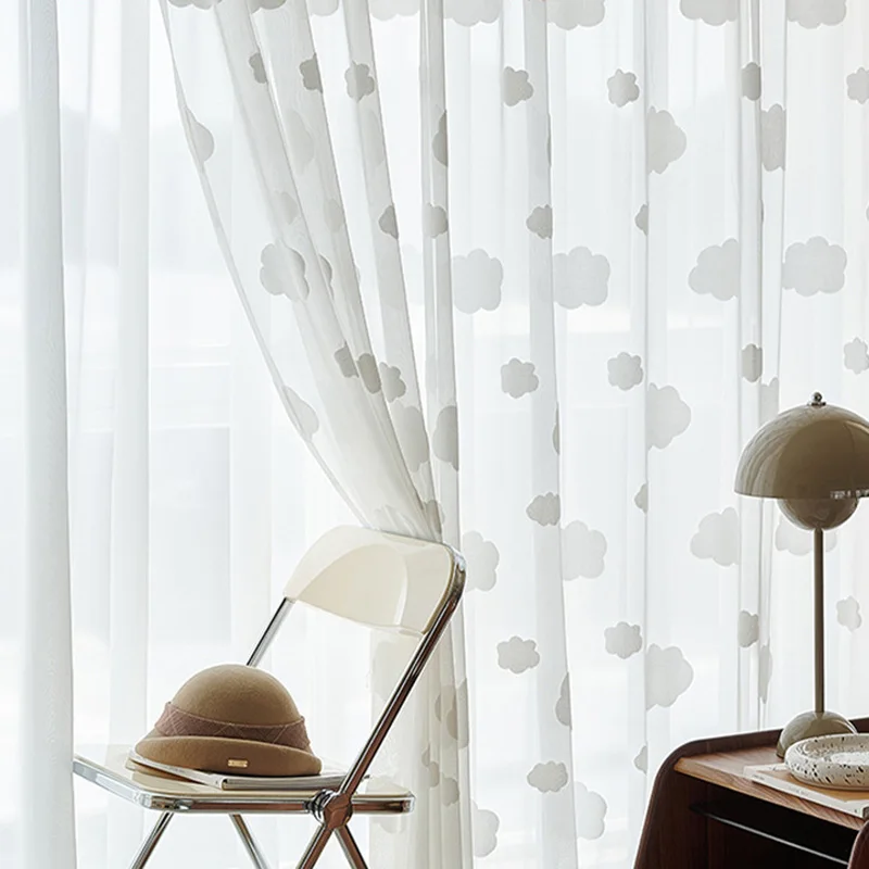 White Cloud Pattern Sheer Curt – обзор и цена Blackout Curtain Thick