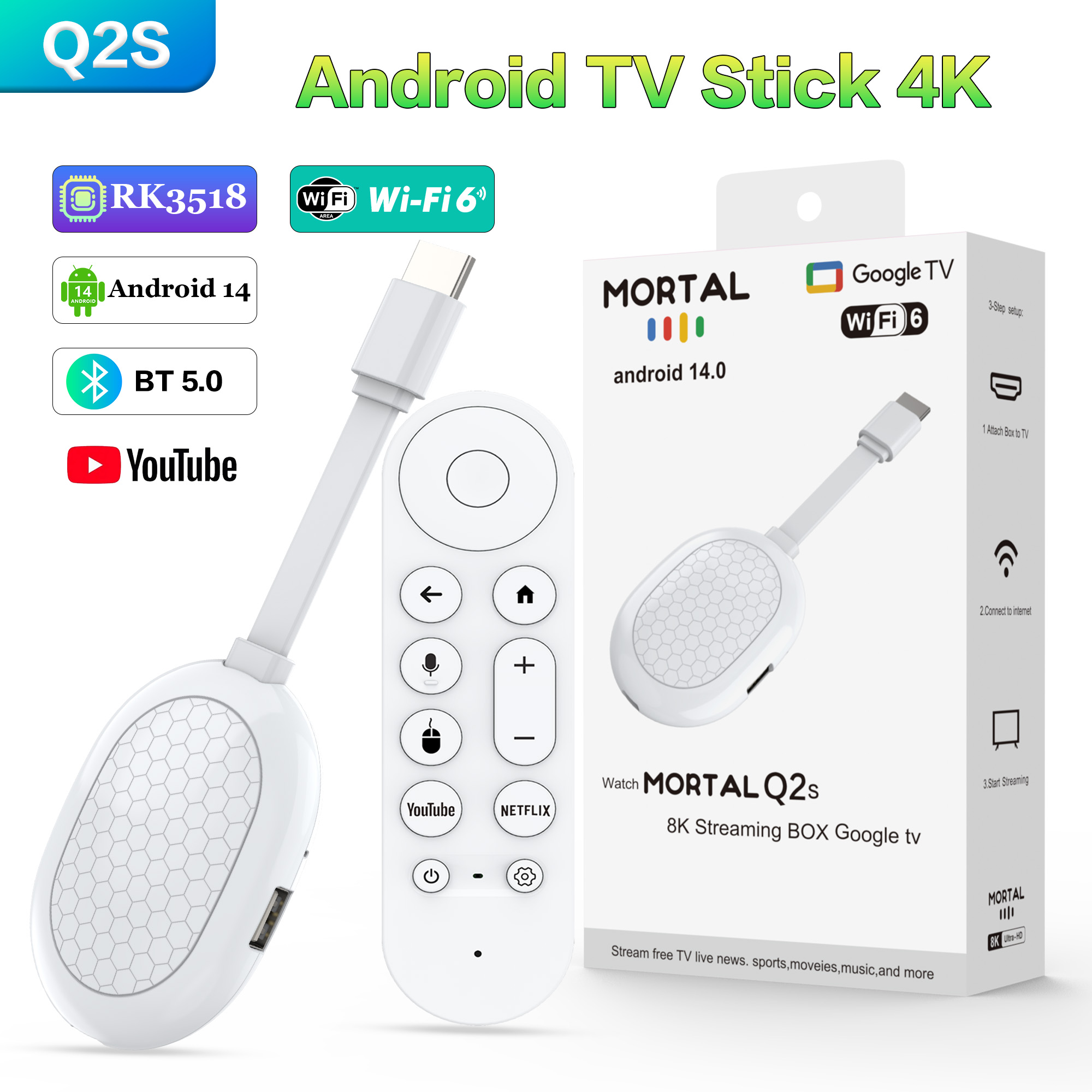 New Smart TV Stick Q2S Android – обзор и цена 4K Media Player