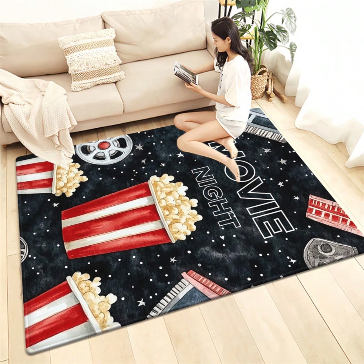 Movie Night Door Mat - Popcorn – обзор и цена Home Cinema Room Size