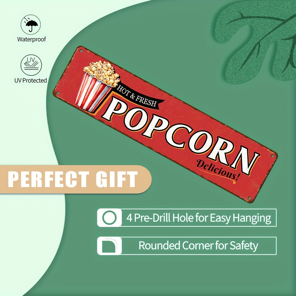 Vintage Aluminum Popcorn Sign  – обзор и цена Vintage Home Cinema