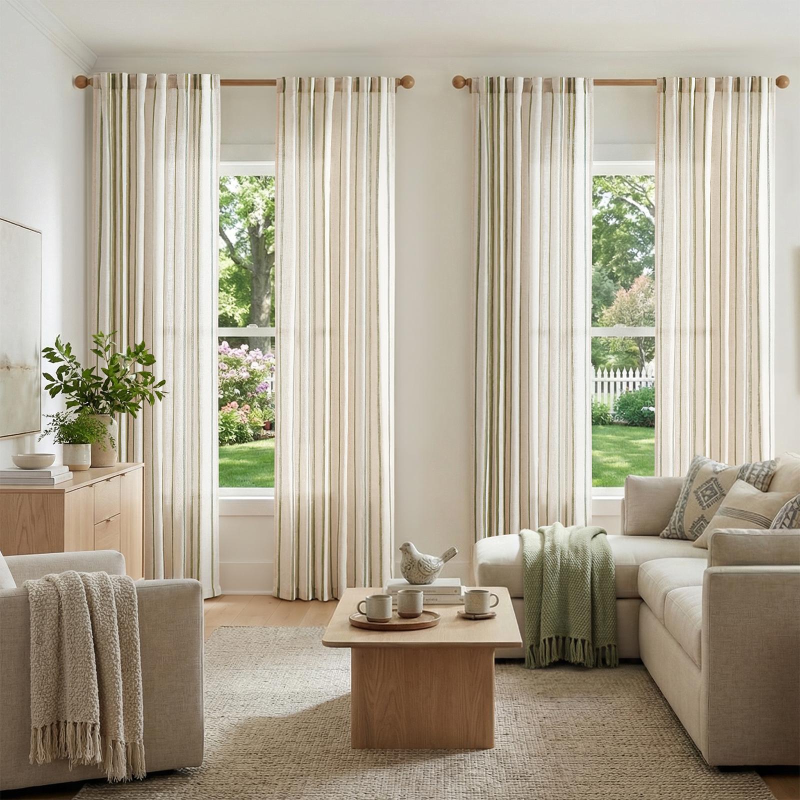 4 Panels Linen Curtains for Li – обзор и цена Blackout Curtain Thick