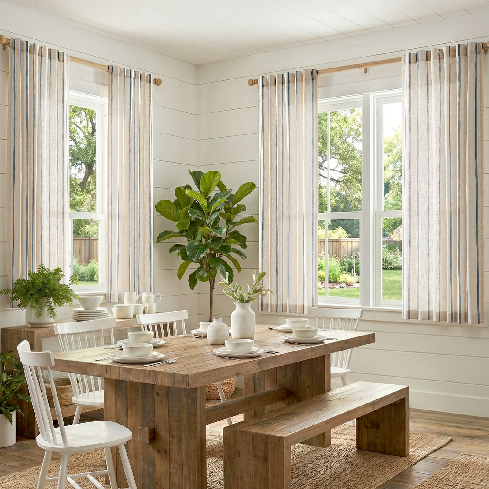 4 Panels Linen Curtains for Li – обзор и цена Blackout Curtain Thick