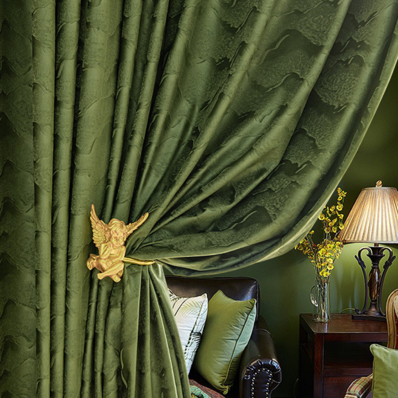 French Light Luxury Green Land – обзор и цена Blackout Curtain Thick
