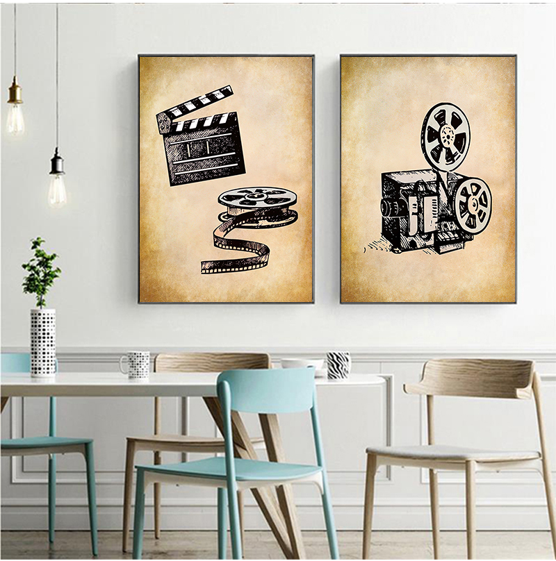 Movie Theater Vintage Art Canv – обзор и цена Vintage Home Cinema