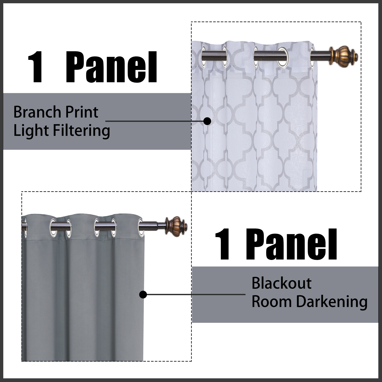 2PCS Curtains, 1PC Moroccan Pr – обзор и цена Blackout Curtain Thick
