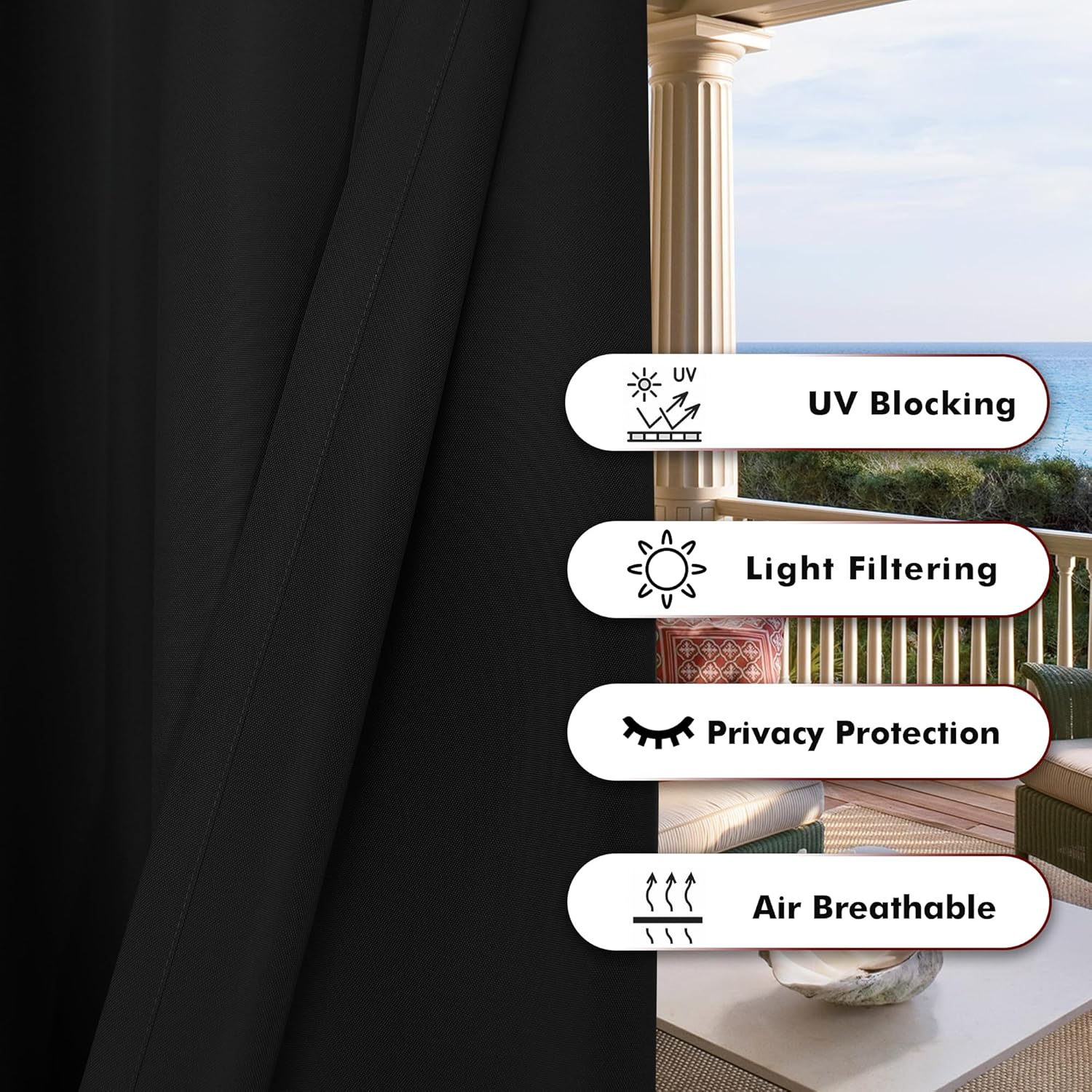 Outdoor Curtains for Patio Wat – обзор и цена Blackout Curtain Thick